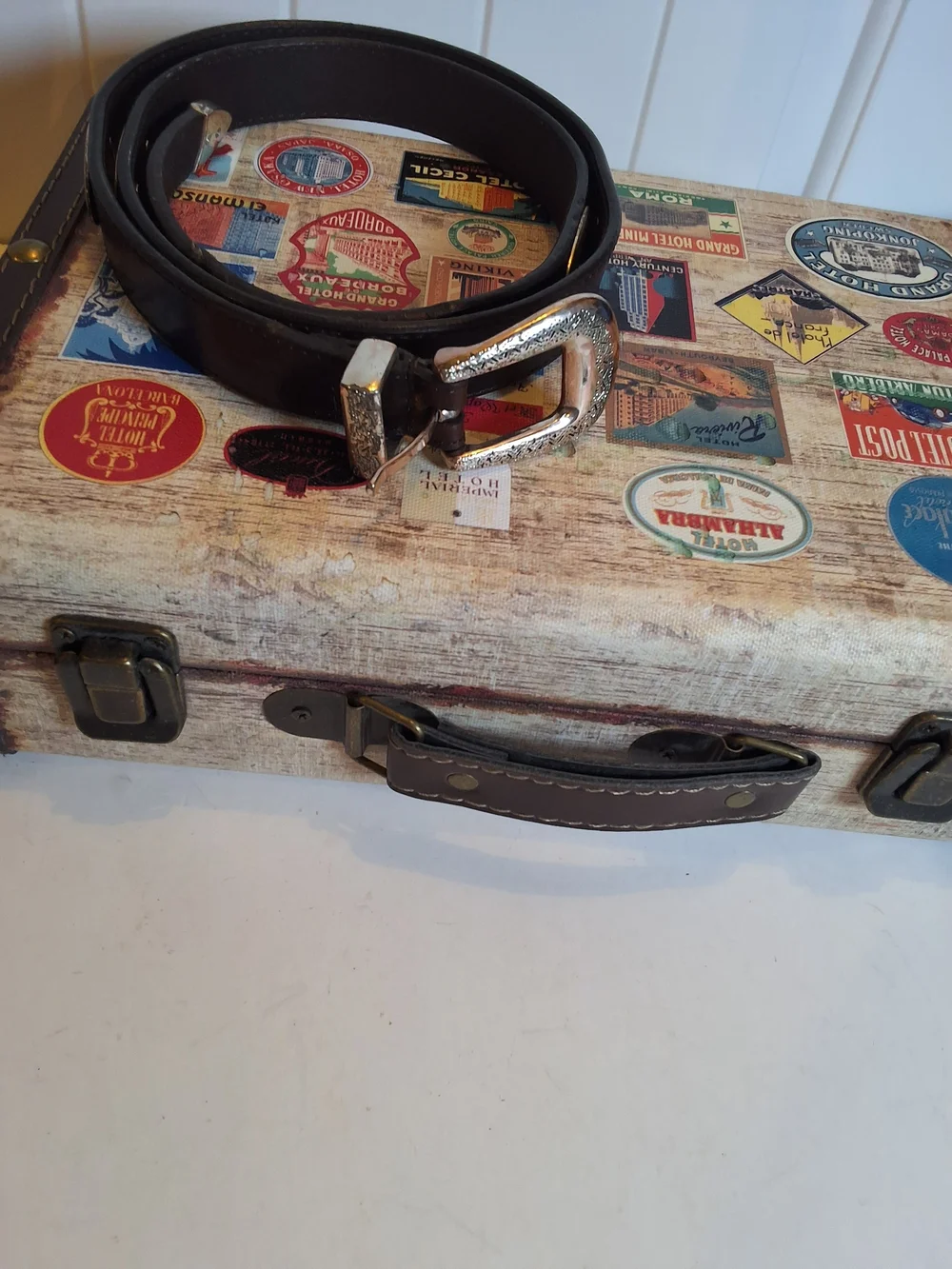 Black Western Leather Belt with Silver Conchos